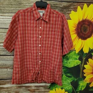 "U.S. Expectation " men's Short Sleeve Button Front Shirt Size: large pre-owned